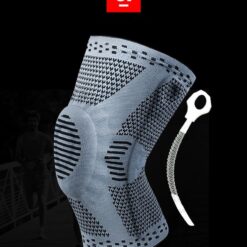 1 pcs Knee Patella Protector Brace Silicone Spring Knee Pad Basketball Running Compression Knee Sleeve Support Sports Kneepads color: HX045 black|HX045 gray|HX051 black|HX051 blue|HX051 gray|HX054 blue|HX054 green|HX054 orange|HX082 black|New black|New orange|Gray with 2 Filters|Black|Blue  New Arrivals As Seen On TV Best Sellers Clearance