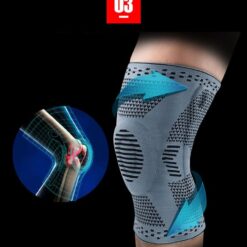 1 pcs Knee Patella Protector Brace Silicone Spring Knee Pad Basketball Running Compression Knee Sleeve Support Sports Kneepads color: HX045 black|HX045 gray|HX051 black|HX051 blue|HX051 gray|HX054 blue|HX054 green|HX054 orange|HX082 black|New black|New orange|Gray with 2 Filters|Black|Blue  New Arrivals As Seen On TV Best Sellers Clearance
