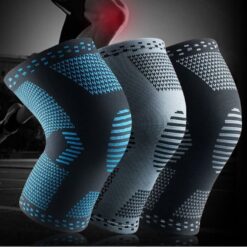 1 pcs Knee Patella Protector Brace Silicone Spring Knee Pad Basketball Running Compression Knee Sleeve Support Sports Kneepads color: HX045 black|HX045 gray|HX051 black|HX051 blue|HX051 gray|HX054 blue|HX054 green|HX054 orange|HX082 black|New black|New orange|Gray with 2 Filters|Black|Blue  New Arrivals As Seen On TV Best Sellers Clearance