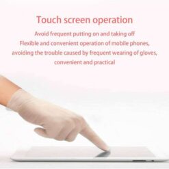 100pcs/Set Protection Gloves Transparent PVC Vinyl Disposable Gloves Dishwashing Latex Rubber Garden Universal For Home Cleaning color: 100pcs  New Arrivals 2020 Fight Coronavirus