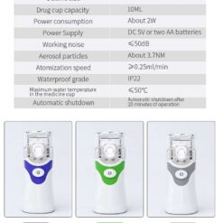 Medical equipment Nebulizer Handheld Ultrasonic Steaming Devices Atomizer inhalator for Adults Kids mini Portable nebulizador color: only mask|Gray with 2 Filters|Blue|Green  New Arrivals 2020 Fight Coronavirus Best Sellers Uncategorized