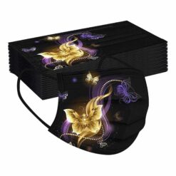 Adult Face Mask. 50pc Disposable Masks Butterflies Mask for Women Fashion Covers Fashion Mouths 3-ply Proteccion Face Masks Halloween Cosplay color: A 50PCS|B 50PCS|C 50PCS|D 50PCS|E 50PCS|F 50PCS  Face Masks For Adults New Arrivals Protection Against COVID-19 Best Sellers