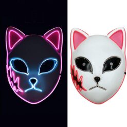 Anime Demon Slayer Kimetsu No Yaiba LED Mask Cosplay Props Sabito Kamado Tanjirou Makomo Halloween Party Light Masks For Adult color: LED 01|LED 02|LED 03|No LED 01|No LED 02|No LED 03  New Arrivals Uncategorized Face Masks