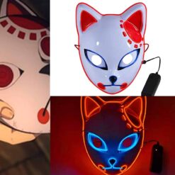 Anime Demon Slayer Kimetsu No Yaiba LED Mask Cosplay Props Sabito Kamado Tanjirou Makomo Halloween Party Light Masks For Adult color: LED 01|LED 02|LED 03|No LED 01|No LED 02|No LED 03  New Arrivals Uncategorized Face Masks
