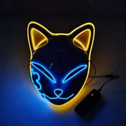 Anime Demon Slayer Kimetsu No Yaiba LED Mask Cosplay Props Sabito Kamado Tanjirou Makomo Halloween Party Light Masks For Adult color: LED 01|LED 02|LED 03|No LED 01|No LED 02|No LED 03  New Arrivals Uncategorized Face Masks