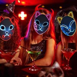 Anime Demon Slayer Kimetsu No Yaiba LED Mask Cosplay Props Sabito Kamado Tanjirou Makomo Halloween Party Light Masks For Adult color: LED 01|LED 02|LED 03|No LED 01|No LED 02|No LED 03  New Arrivals Uncategorized Face Masks