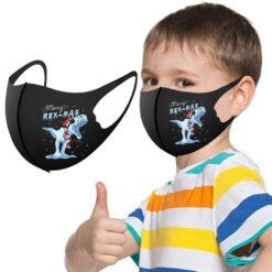 Christmas Cartoon Dinosaur Reusable Face Mask Child Masks For Protection Children Washable Face Mask For Kids Boy Halloween color: A|B|C|D|E  New Arrivals Protection Against COVID-19 Safest Face Masks For Kids Best Back to School Face Masks For Kids Best Sellers