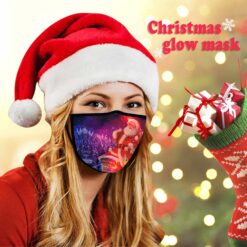 Christmas face Mask. Led Light Up Mask Glowing Christmas Mask Luminous Dust Mask Color Lights Party Rave Mask For Christmas Masquerade Men And Women color: A|B|C|D|E|F|mask bag  Face Masks For Adults New Arrivals Protection Against COVID-19 Face Masks