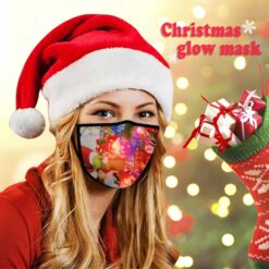 Christmas face Mask. Led Light Up Mask Glowing Christmas Mask Luminous Dust Mask Color Lights Party Rave Mask For Christmas Masquerade Men And Women color: A|B|C|D|E|F|mask bag  Face Masks For Adults New Arrivals Protection Against COVID-19 Face Masks