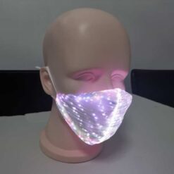 Colorful Led Mask For Women Fashion Colorful Glowing Nightclub Party Bar Bungee Rechargeable Party Decoration Mask Маска color: Black|White  Face Masks For Adults Protection Against COVID-19 Face Masks Safest LED Beauty Masks Best Sellers