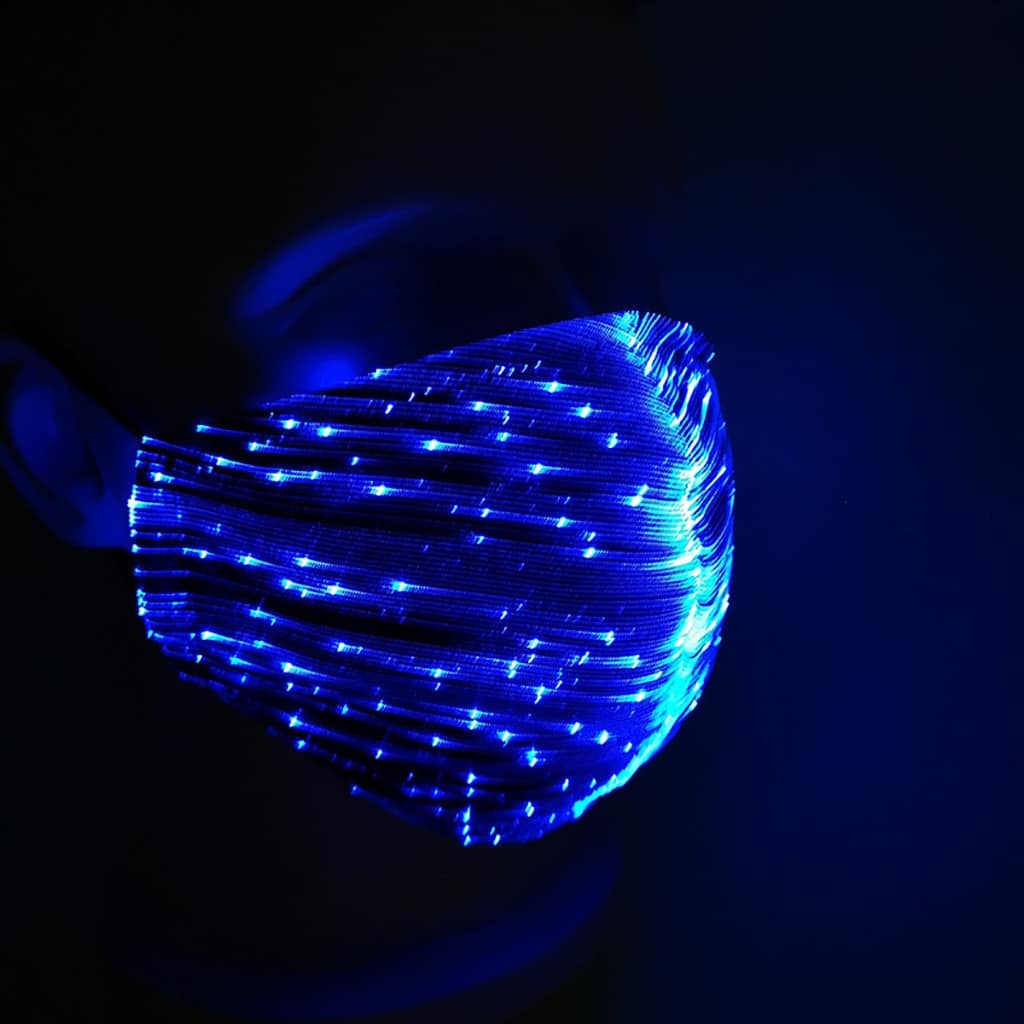 Colorful Led Mask For Women Fashion Colorful Glowing Nightclub Party Bar Bungee Rechargeable Party Decoration Mask Маска color: Black|White  Face Masks For Adults Protection Against COVID-19 Face Masks Safest LED Beauty Masks Best Sellers
