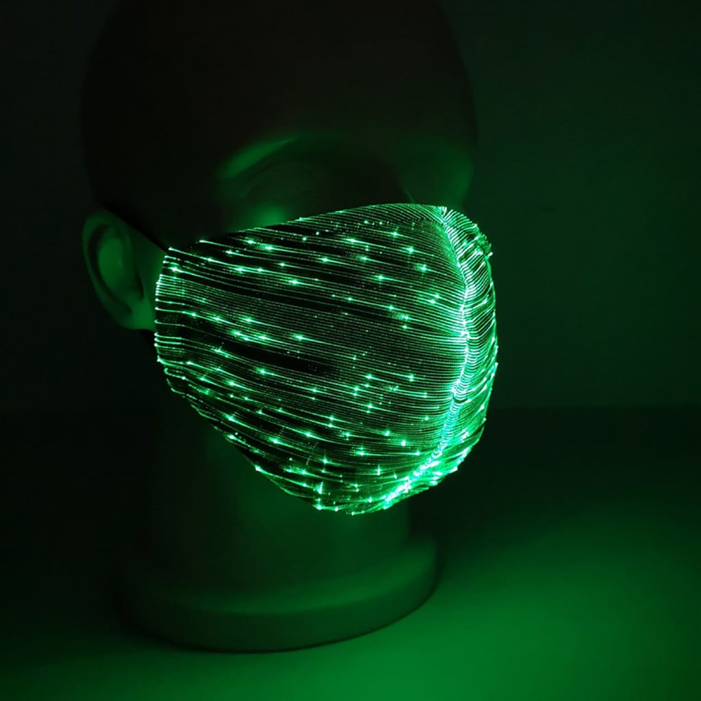 Colorful Led Mask For Women Fashion Colorful Glowing Nightclub Party Bar Bungee Rechargeable Party Decoration Mask Маска color: Black|White  Face Masks For Adults Protection Against COVID-19 Face Masks Safest LED Beauty Masks Best Sellers