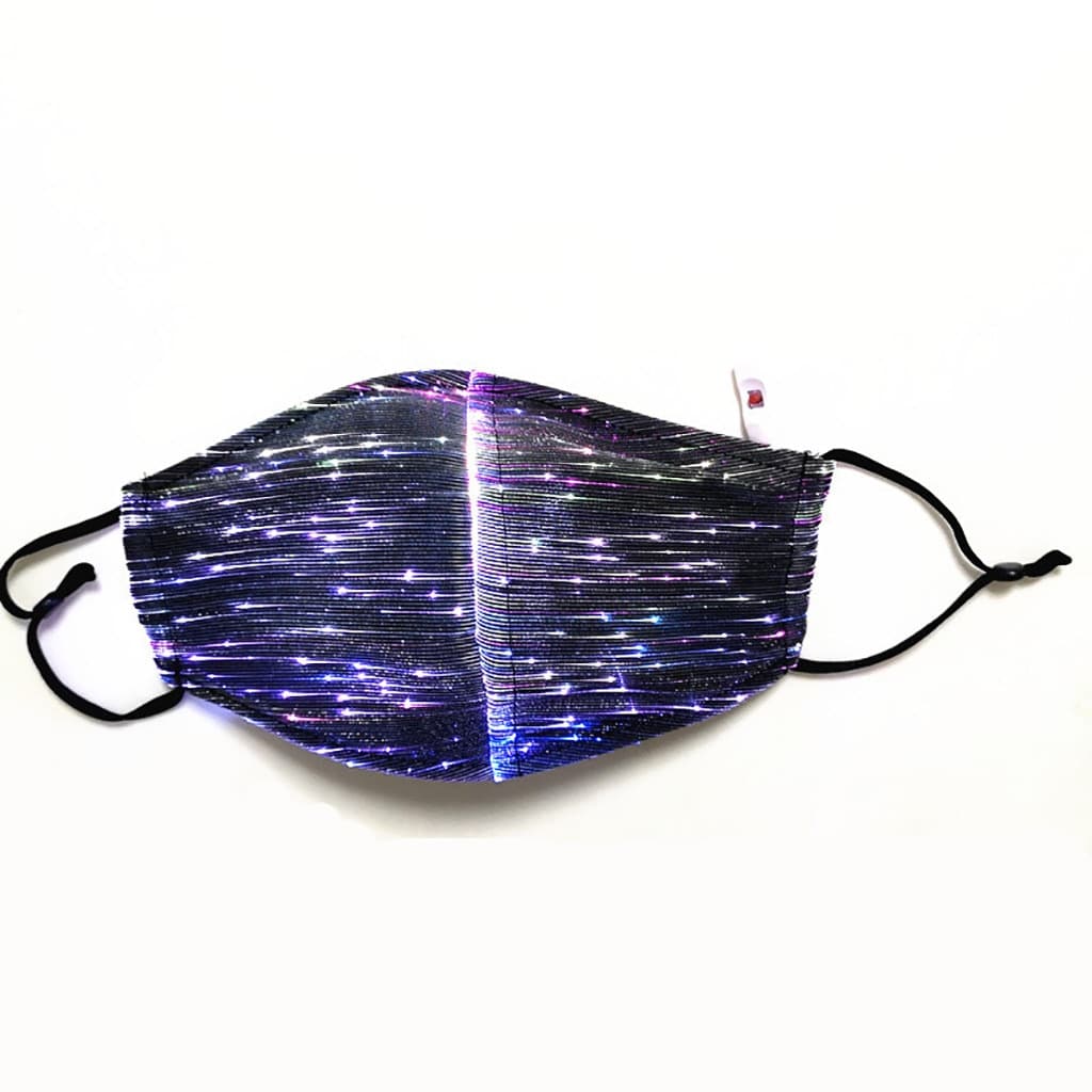 Colorful Led Mask For Women Fashion Colorful Glowing Nightclub Party Bar Bungee Rechargeable Party Decoration Mask Маска color: Black|White  Face Masks For Adults Protection Against COVID-19 Face Masks Safest LED Beauty Masks Best Sellers