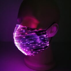 Colorful Led Mask For Women Fashion Colorful Glowing Nightclub Party Bar Bungee Rechargeable Party Decoration Mask Маска color: Black|White  Face Masks For Adults Protection Against COVID-19 Face Masks Safest LED Beauty Masks Best Sellers