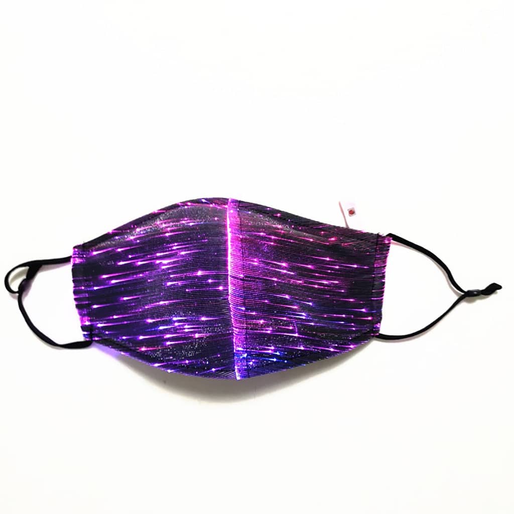 Colorful Led Mask For Women Fashion Colorful Glowing Nightclub Party Bar Bungee Rechargeable Party Decoration Mask Маска color: Black|White  Face Masks For Adults Protection Against COVID-19 Face Masks Safest LED Beauty Masks Best Sellers