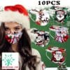Cute Disposable Christmas Face Masks (10 Masks) color: A|B|C|D|E|F|G|Rudolph|Rudolph 2|Santa|Santa&Rudolph|Santa&Snowman|Snowman|Spheres  New Arrivals Protection Against COVID-19 Face Masks & Face Shields Face Masks Face Masks For Adults Best Sellers