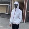 Fight Coronavirus Jacket with Mask | Unisex color: Black|White  New Arrivals 2020 Fight Coronavirus Protective Jackets Best Sellers
