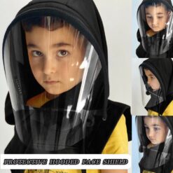 Full Protective Face Wear Clear Hooded Hat Face Shield Reusable Removable Masks For Face With Children Halloween Cosplay color: A|B|C|D  New Arrivals Coronavirus Protective Gear Safest Face Masks For Kids Best Back to School Face Masks For Kids Best Sellers