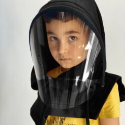 Full Protective Face Wear Clear Hooded Hat Face Shield Reusable Removable Masks For Face With Children Halloween Cosplay color: A|B|C|D  New Arrivals Coronavirus Protective Gear Safest Face Masks For Kids Best Back to School Face Masks For Kids Best Sellers