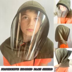 Full Protective Face Wear Clear Hooded Hat Face Shield Reusable Removable Masks For Face With Children Halloween Cosplay color: A|B|C|D  New Arrivals Coronavirus Protective Gear Safest Face Masks For Kids Best Back to School Face Masks For Kids Best Sellers