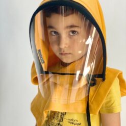 Full Protective Face Wear Clear Hooded Hat Face Shield Reusable Removable Masks For Face With Children Halloween Cosplay color: A|B|C|D  New Arrivals Coronavirus Protective Gear Safest Face Masks For Kids Best Back to School Face Masks For Kids Best Sellers