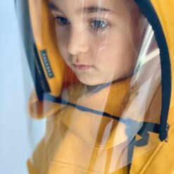 Full Protective Face Wear Clear Hooded Hat Face Shield Reusable Removable Masks For Face With Children Halloween Cosplay color: A|B|C|D  New Arrivals Coronavirus Protective Gear Safest Face Masks For Kids Best Back to School Face Masks For Kids Best Sellers