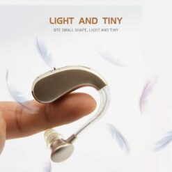 Mini Rechargeable Hearing Aid For The Deaf Digital BET Hearing Aid Adjustable Audio Amplifierelderly Deafness Tools Dropshipping color: brown|Blue  Best Hearing Aids In 2022 New Arrivals Best Sellers