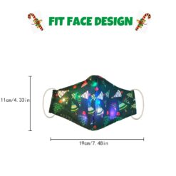 Navidad Christmas Lights Glowing Washable Face Mask Cartoons Covers Fashion Mouths Led Mouth Masks Halloween Cosplay Mascara color: A|B|C|D|E|F|G  Face Masks For Adults New Arrivals Protection Against COVID-19 Face Masks Best Sellers
