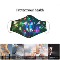 Navidad Christmas Lights Glowing Washable Face Mask Cartoons Covers Fashion Mouths Led Mouth Masks Halloween Cosplay Mascara color: A|B|C|D|E|F|G  Face Masks For Adults New Arrivals Protection Against COVID-19 Face Masks Best Sellers