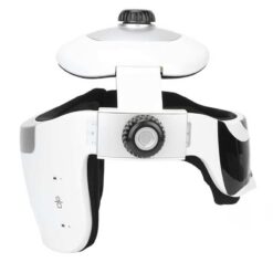 Electric Heating Head Massage Helmet Automatic Air Pressure Vibration Neck Massager Music Eye Massage Health Care color: White  New Arrivals Uncategorized Best Sellers