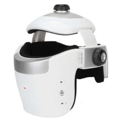 Electric Heating Head Massage Helmet Automatic Air Pressure Vibration Neck Massager Music Eye Massage Health Care color: White  New Arrivals Uncategorized Best Sellers