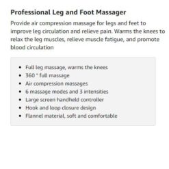 360° Foot air pressure leg massager promotes blood circulation, body massager, muscle relaxation, lymphatic drainage device 2022 1ef722433d607dd9d2b8b7: China|France|Italy|Russian Federation|Saudi Arabia|SPAIN|United States  New Arrivals Foot Pain Relief Best Sellers