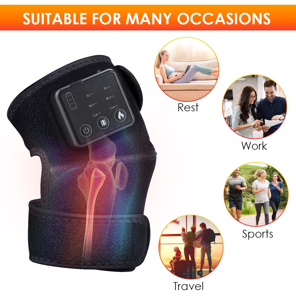 Electric Heating Knee Massage Hot Compress Therapy Support Brace Protector for Knee Shoulder Hand Pain Relief Joint Recovering