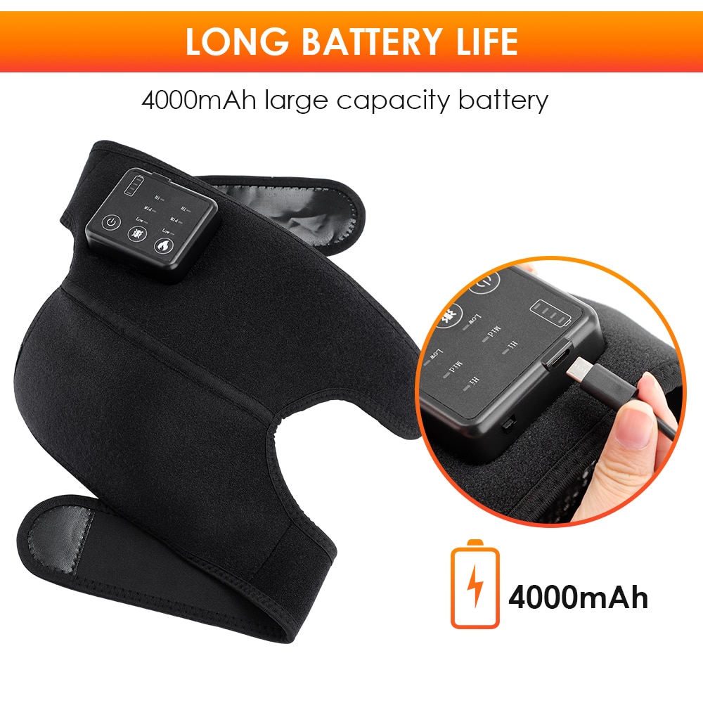 Electric Heating Knee Massage Hot Compress Therapy Support Brace Protector for Knee Shoulder Hand Pain Relief Joint Recovering