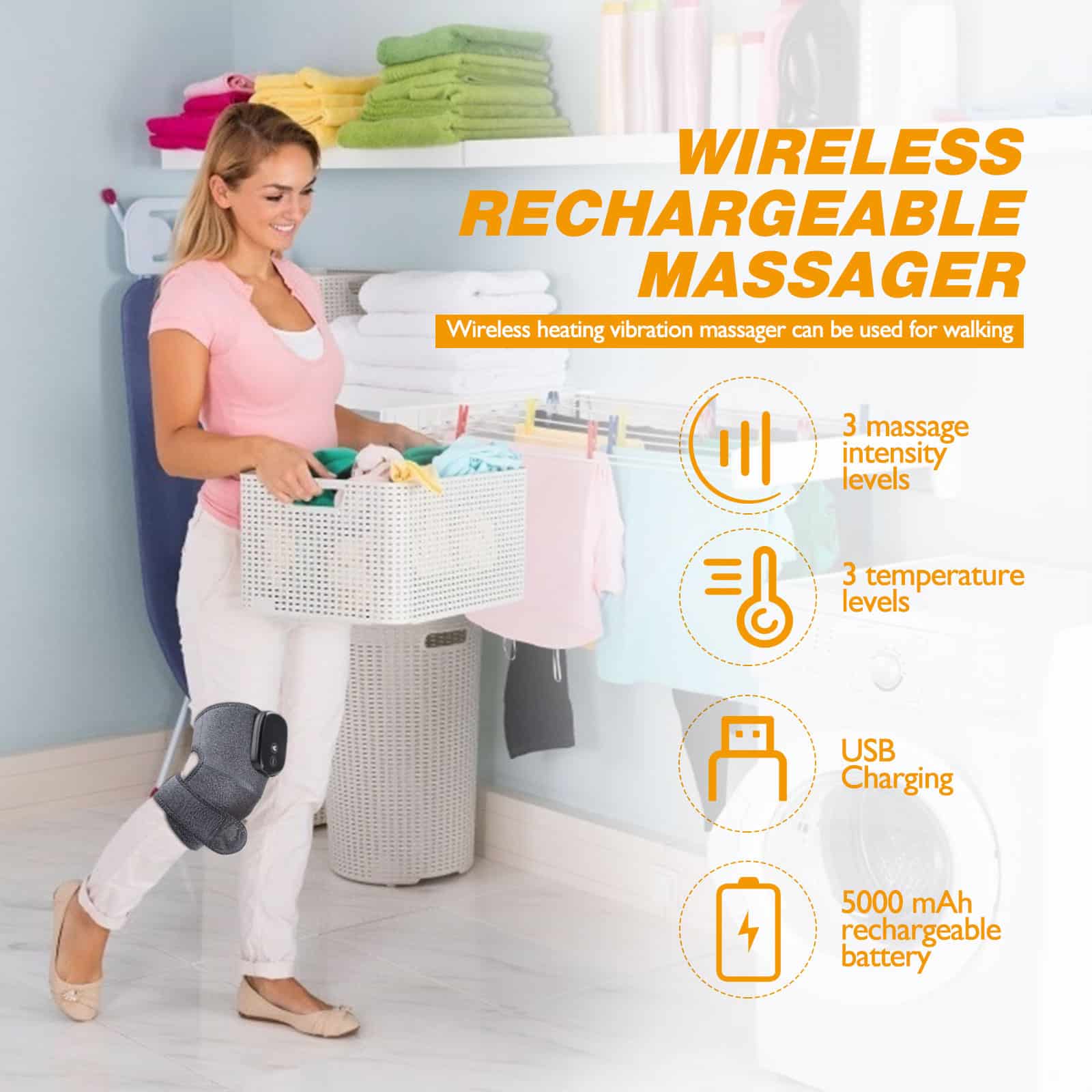 Electric Heating Knee Massage Hot Compress Therapy Support Brace Protector for Knee Shoulder Hand Pain Relief Joint Recovering