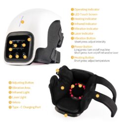Electric Knee Joint Massager LCD DisplayTouch Control Automatic Vibration Quick Heating Physiotherapy Pain Relief Rehabilitation color: Knee massager type A|Knee massager type B  New Arrivals Uncategorized Best Sellers