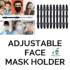 Adjustable Face Mask Holder color: 10PC Black New Arrivals Protection Against COVID-19 Face Masks & Face Shields Face Masks Face Masks For Adults Safest Face Masks For Kids Best Back to School Face Masks For Kids Face Mask Extensions (Kids & Adults) Best Sellers