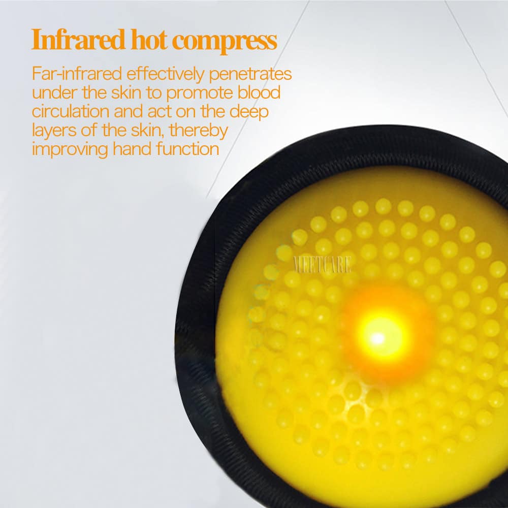 Infrared Hot Compress Hand Massager Ball Massage Hand and Fingers Physiotherapy Rehabilitation Spasm Dystonia Hemiplegia Stroke