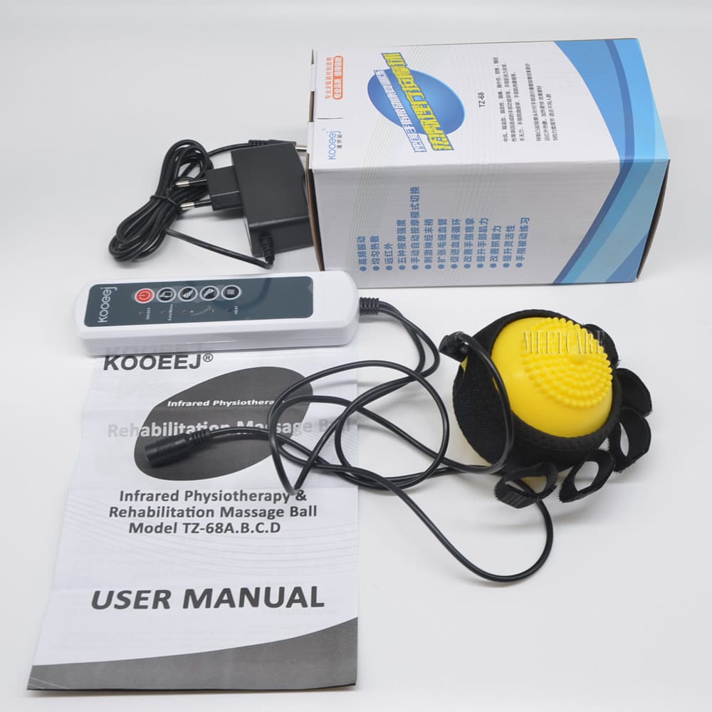 Infrared Hot Compress Hand Massager Ball Massage Hand and Fingers Physiotherapy Rehabilitation Spasm Dystonia Hemiplegia Stroke