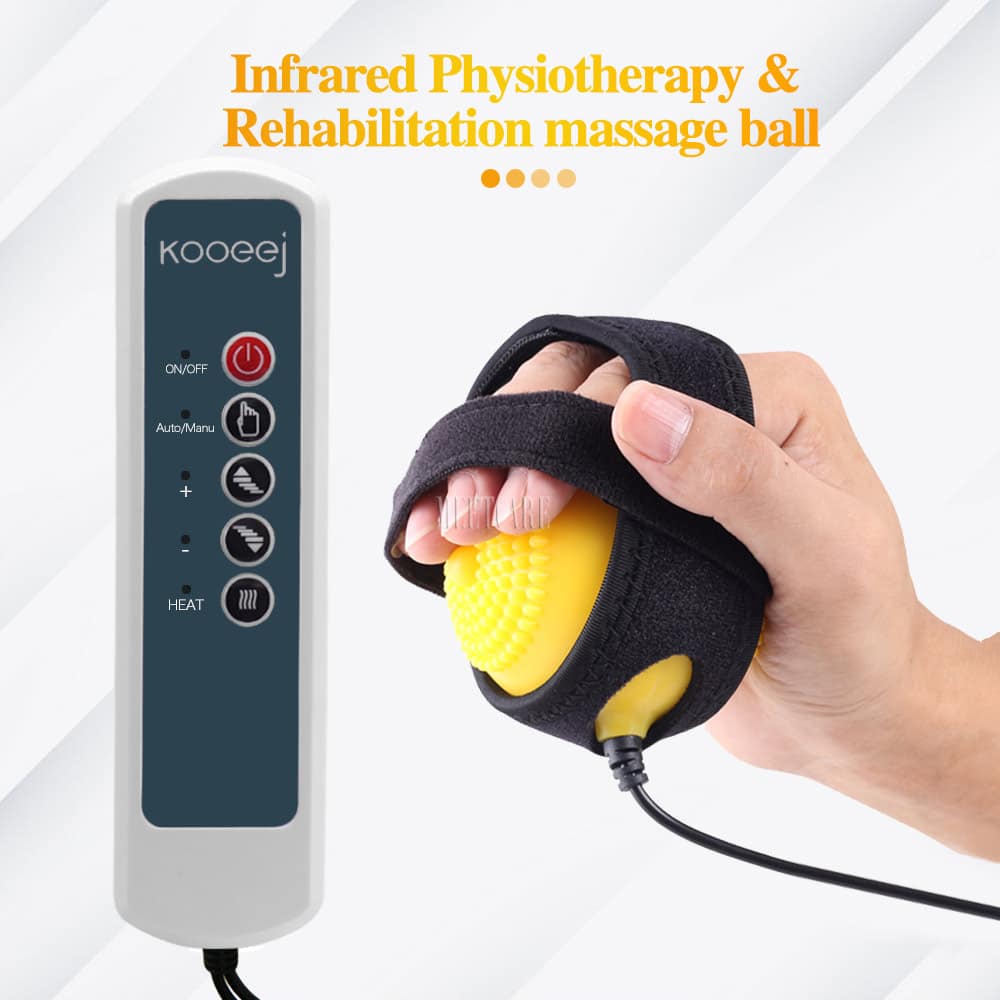 Infrared Hot Compress Hand Massager Ball Massage Hand and Fingers Physiotherapy Rehabilitation Spasm Dystonia Hemiplegia Stroke