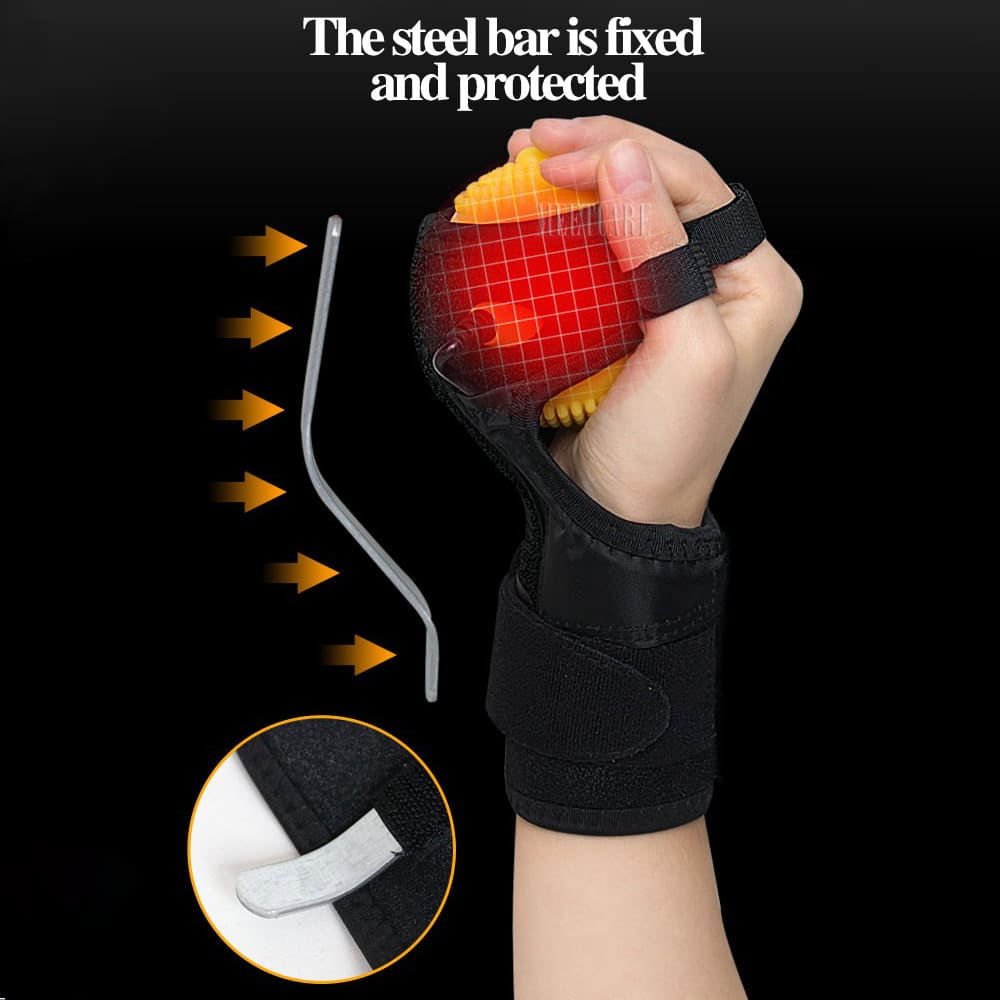 Infrared Hot Compress Hand Massager Ball Massage Hand and Fingers Physiotherapy Rehabilitation Spasm Dystonia Hemiplegia Stroke