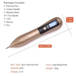 Laser Plasma Pen Freckle Remover Machine LCD Mole Removal Dark Spot Remover Skin Wart Tag Tattoo Remaval Tool Beauty Salon color: Gold|Gold NO BOX|Pink|Pink NO BOX|White NO BOX|White  New Arrivals Uncategorized Skin Care Best Sellers