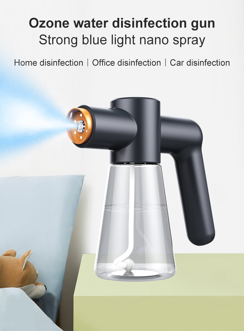 Ozone Nano Spray Water Gun Type-c Steam Air Purifier UV Blue Light Electric Wireless Fogging Disinfection Atomization Sanitizer