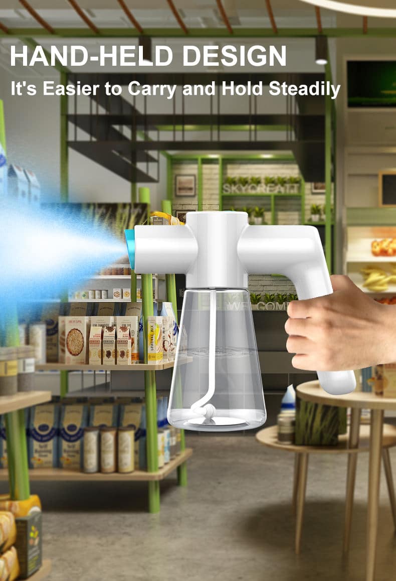 Ozone Nano Spray Water Gun Type-c Steam Air Purifier UV Blue Light Electric Wireless Fogging Disinfection Atomization Sanitizer