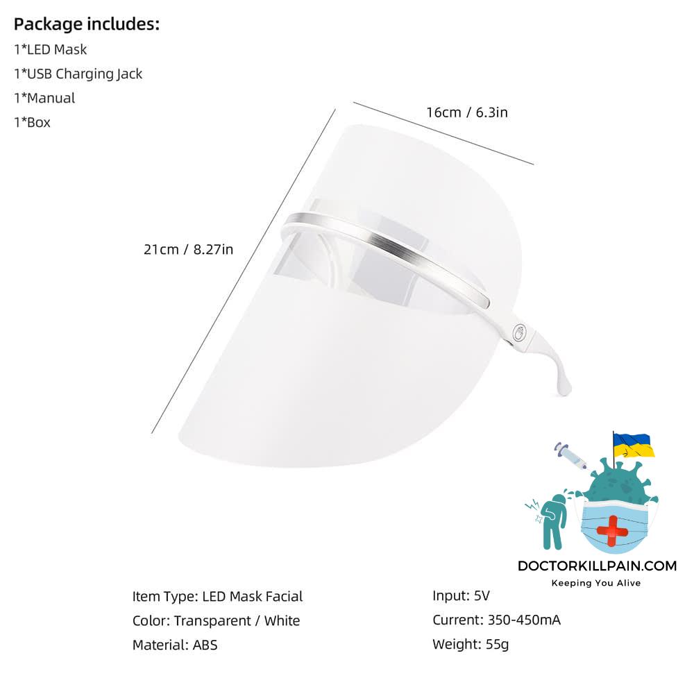3 Colors LED Light Therapy Face Mask Photon Instrument Anti-aging Anti Acne Wrinkle Removal Skin Tighten Beatuy SPA Treatment