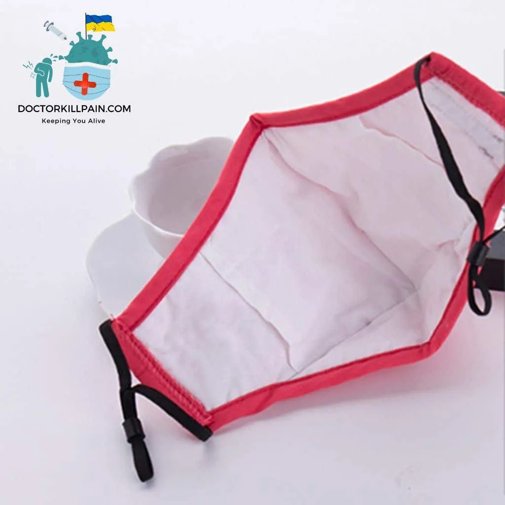 Adjustable Cotton Face Mask color: Pink|Red|Rose Red|Gray with 2 Filters|Black|Blue  New Arrivals Protection Against COVID-19 Face Masks & Face Shields Face Masks Face Masks For Adults Best Sellers