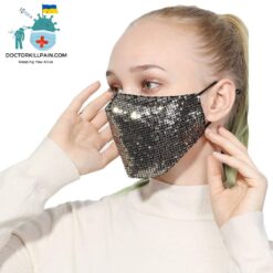 Adjustable Shiny Face Masks color: Gold|Black  New Arrivals Protection Against COVID-19 Face Masks & Face Shields Face Masks Face Masks For Adults Safest Face Masks For Kids Best Back to School Face Masks For Kids Best Sellers