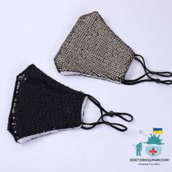 Adjustable Shiny Face Masks color: Gold|Black  New Arrivals Protection Against COVID-19 Face Masks & Face Shields Face Masks Face Masks For Adults Safest Face Masks For Kids Best Back to School Face Masks For Kids Best Sellers