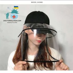 Attachable Clear Face Cover For Hats color: Beige Face Shield|Black Face Shield|Blue Face Shield|Blue Face Shield 2|Red Face Shield|Yellow Face Shield  New Arrivals Protection Against COVID-19 Face Masks & Face Shields Face Shields Face Shields For Adults Best Sellers
