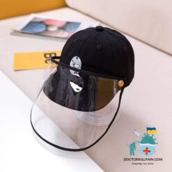 Baby Hat with Removable Face Cover (0-3 years) color: Pink|Black|Blue|Yellow  New Arrivals Protection Against COVID-19 Face Masks & Face Shields Face Shields Face Shields For Kids Best Sellers
